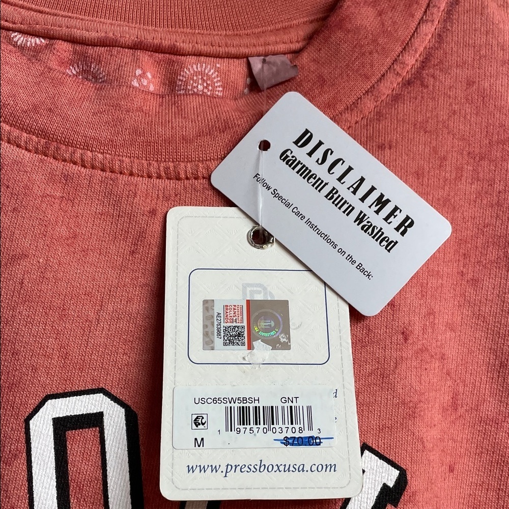 Pressbox Coral Carolina Gamecocks Sweatshirt NWT Medium - Picture 4 of 8
